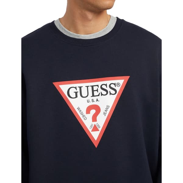 Guess Herr Triangle Oversized Sweatshirt S Ocean Blue Ocean Blue S