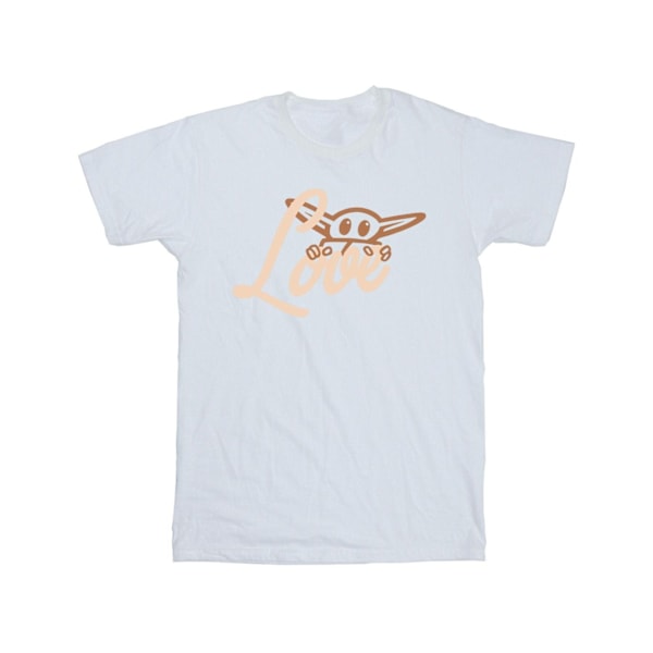 Star Wars T-shirt i bomull med Grogu Love för flickor, 5-6 år, vit White 5-6 Years