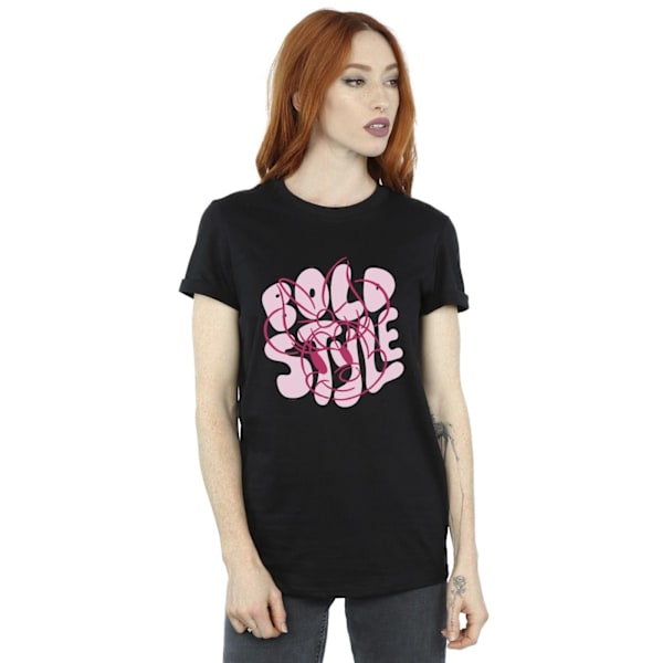 Disney Dam/Damer Minnie Mouse Bold Style Bomull Boyfriend T-shirt Black 3XL
