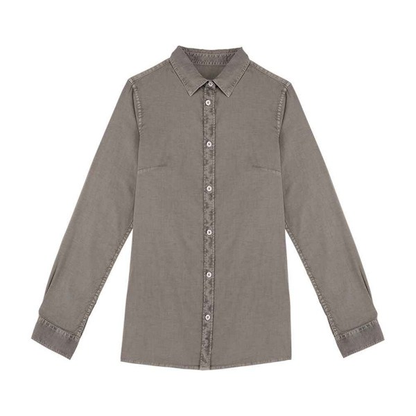 Native Spirit Dam/Kvinnor Tvättat Långärmad Skjorta L Pale Kh Pale Khaki L