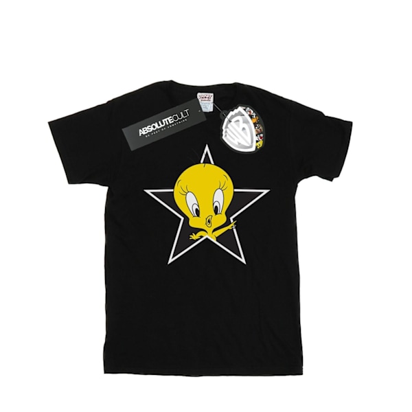 Looney Tunes Girls Tweety Pie Star Bomull T-shirt 9-11 år Svart Black 9-11 Years