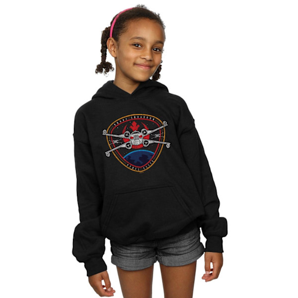 Star Wars Girls Rebel Elite Badge Hoodie 9-11 år Svart Black 9-11 Years