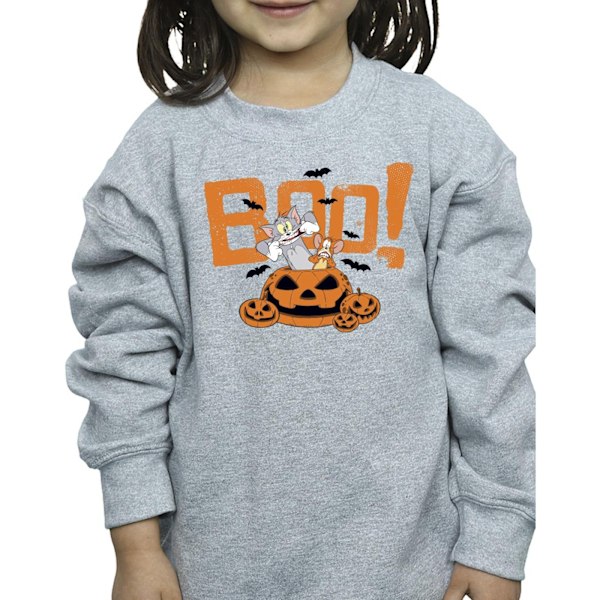 Tom & Jerry Girls Halloween Boo! Sweatshirt 12-13 år Sport Sports Grey 12-13 Years