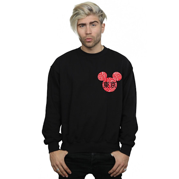 Disney Herr Mickey Mouse Symbol Sweatshirt 3XL Svart Black 3XL