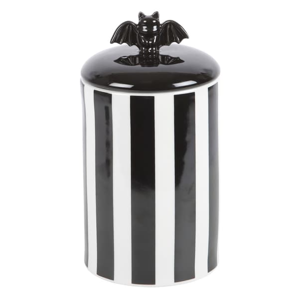 Something Different Randig Fladdermusburk One Size Svart/Vit Black/White One Size