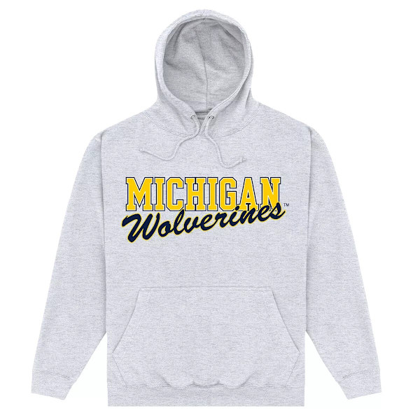 Michigan Wolverines Unisex Vuxen Logo Hoodie XXL Heather Grey Heather Grey XXL