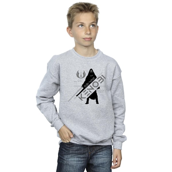 Star Wars Pojkar Obi-Wan Kenobi Jedi Knight Sweatshirt 9-11 År Sports Grey 9-11 Years