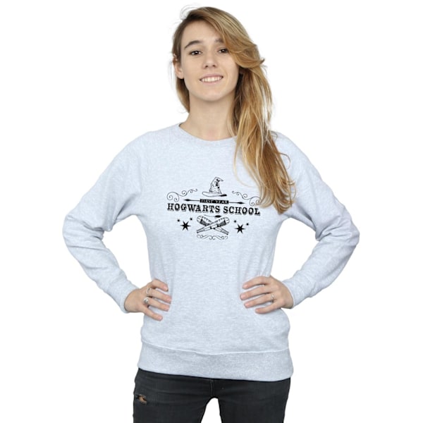 Harry Potter Dam/Dam Hogwarts Första År Sweatshirt XXL H Heather Grey XXL