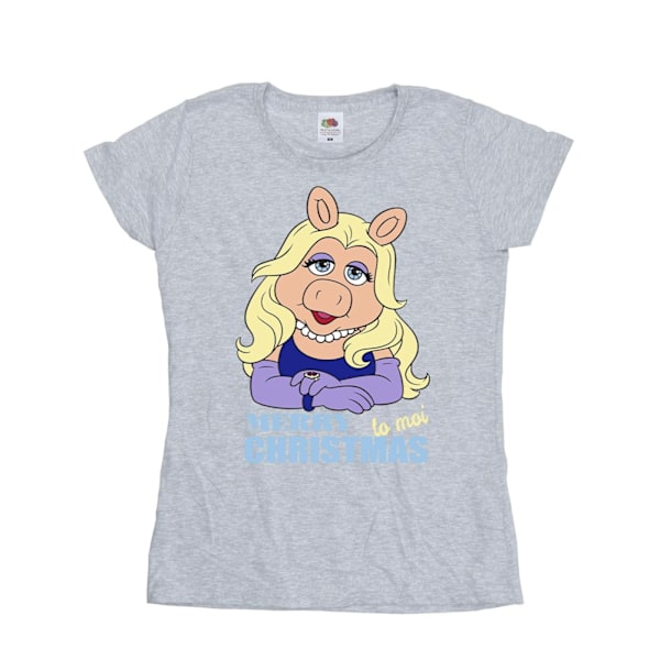 Disney Dam/Damer Muppets Miss Piggy Queen of Holidays Cotto Sports Grey L