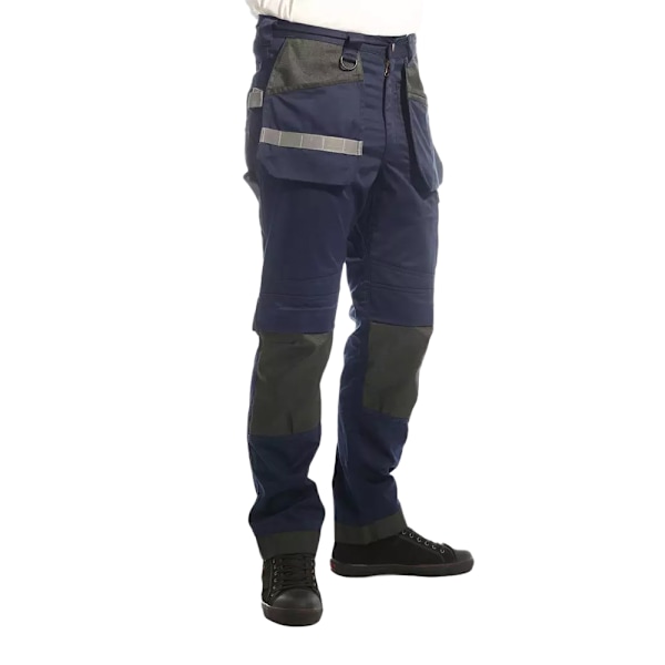 Lee Cooper Stretch Knäskydd Cargo Byxor Herr 34R Marinblå Navy Blue 34R