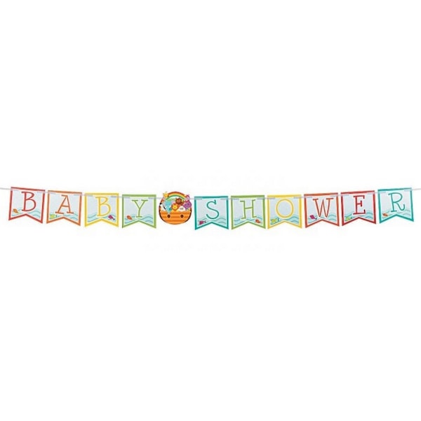 Kreativt festband Noahs ark babyshowerbanderoll En storlek Mu Multicoloured One Size