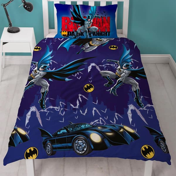 Batman Vändbart Påslakanset Dubbel Flerfärgad Multicoloured Double