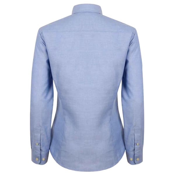 Henbury Dam/Damer Modern Långärmad Oxford Skjorta M Blå Blue M