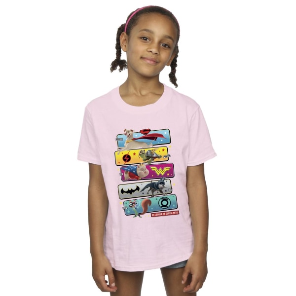 DC Comics Girls DC League Of Super-Pets Character Pose Bomull T-shirt Baby Pink 7-8 Years