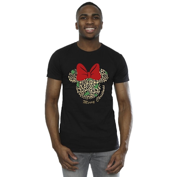 Disney herr Minnie Mouse leopard jul T-shirt 4XL svart Black 4XL