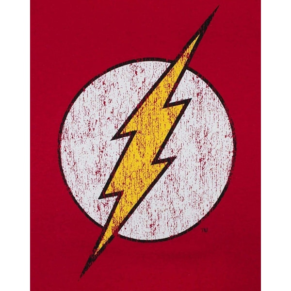 Flash Dam/Dam Distressed Logo T-Shirt 2XL Röd Red 2XL