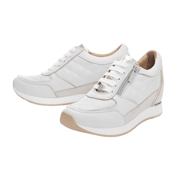 Mod Dam/Dam Quiltade Läder Dolda Kilträningsskor 8 UK Off White Off White 8 UK