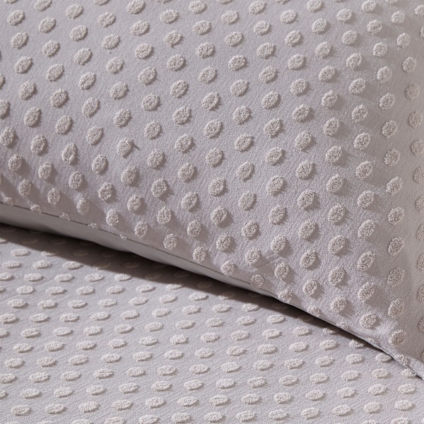 The Linen Yard Tufted Polka Dot Påslakan Set Single Stone Stone Single
