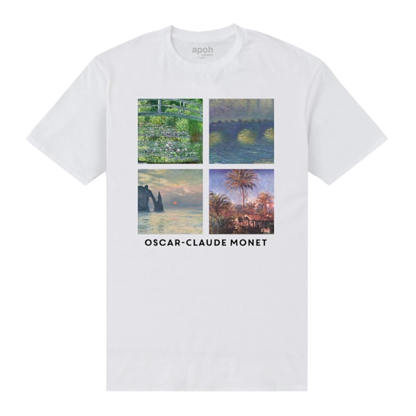 Apoh Unisex Vuxen Oscar-Claude Monet T-Shirt L Vit White L