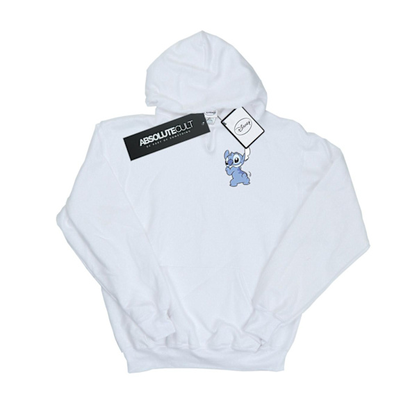 Disney Dam/Kvinnor Lilo Och Stitch Stitch Baksida Bröst Tryck Hoodie White S