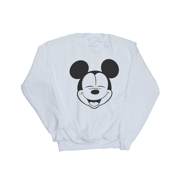 Disney Boys Mickey Mouse Sweatshirt med stängda ögon 7-8 år Vit White 7-8 Years