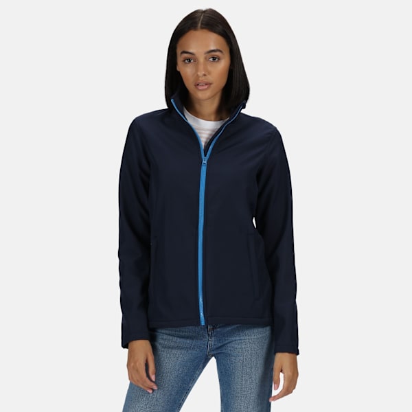 Regatta Womens/Ladies Ablaze Printable Soft Shell Jacket 12 UK Navy Blue/French Blue 12 UK