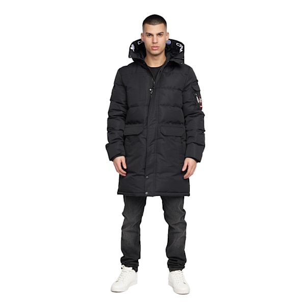 Crosshatch Herr Milwaka Lång Vadderad Jacka L Svart Black L
