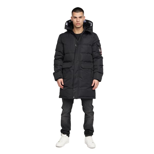 Crosshatch Herr Milwaka Lång Vadderad Jacka M Svart Black M