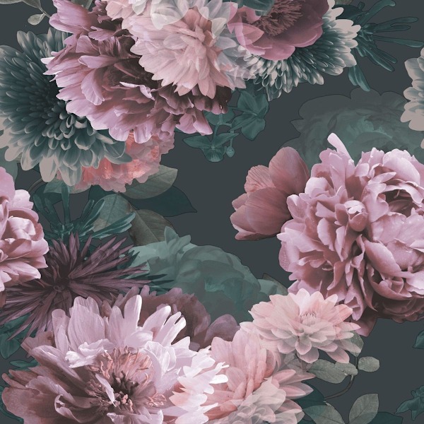 Muriva Lipsy Issey Tapet 10m x 53cm Grön/Blush Green/Blush 10m x 53cm