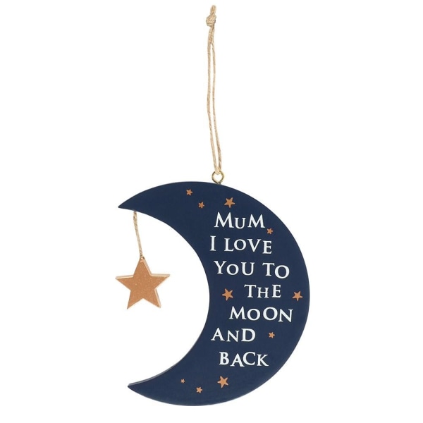 Något annat Mamma I Love You Moon Plaque One Size Navy/Go Navy/Gold One Size