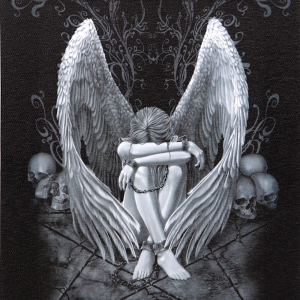 Spiral Direct Enslaved Angel Canvas Plaque 25cm x 19cm Svart/Vit Black/White 25cm x 19cm