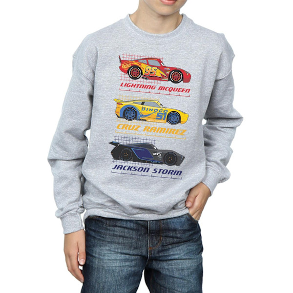 Cars Boys Racer Profile Bomullströja 5-6 År Sports Grey Sports Grey 5-6 Years