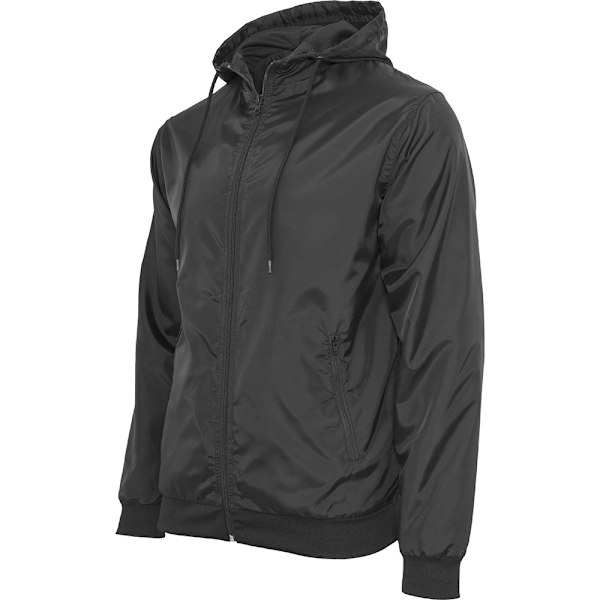 Bygg ditt varumärke Herr Zip Up Wind Runner Jacka 4XL Svart/Svart Black/Black 4XL