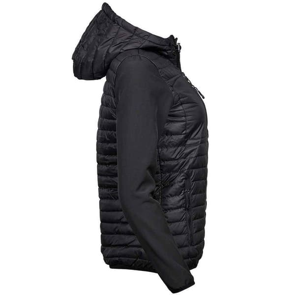 Tee Jays Dam/Kvinnor Crossover Hooded Jacka M Svart Black M