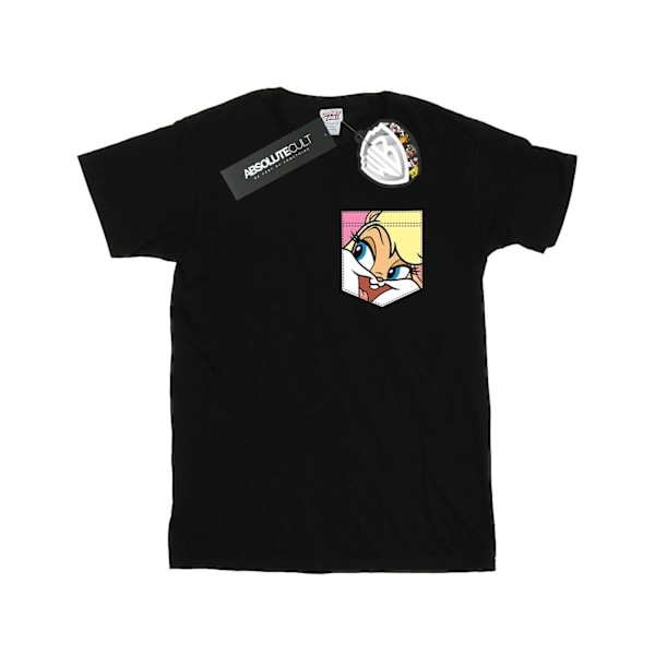 Looney Tunes Herr Lola Bunny Ansikte Faux Pocket T-Shirt XXL Svart Black XXL