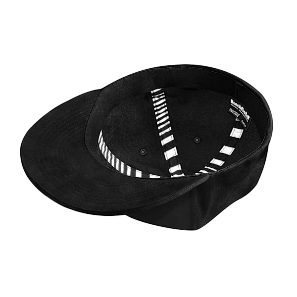 Beechfield Unisex Pro Stretch Flat Peak Cap - Svart, One Size Black One Size
