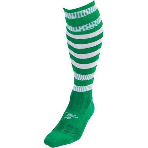 Precision Barn/Barn Pro Randiga Fotbollsstrumpor 3 UK-6 UK Stl Green/White 3 UK-6 UK