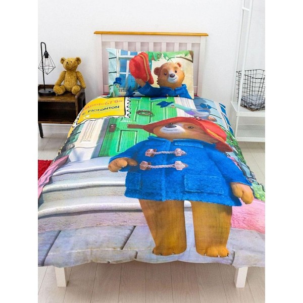 Paddington Bear Friends Vändbar Påslakanset Enkelsäng Multi Multicoloured Single