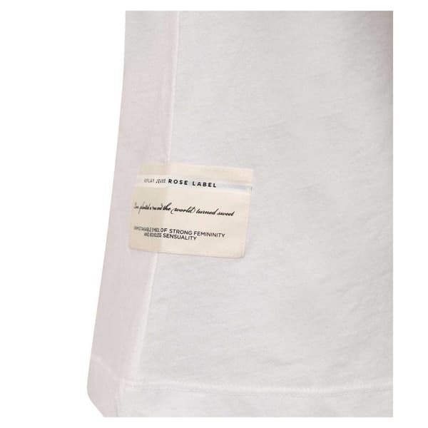Replay Dam/Dam Label T-shirt i bomull S Vit White S