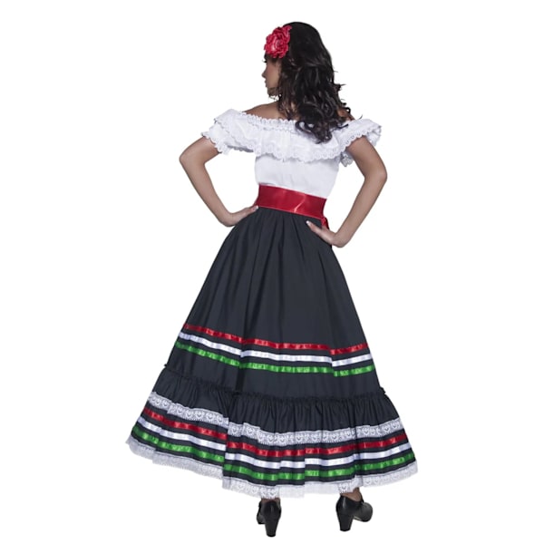 Smiffys Dam/Dam Senorita Western Kostym L Vit/Svart/Rö White/Black/Red L