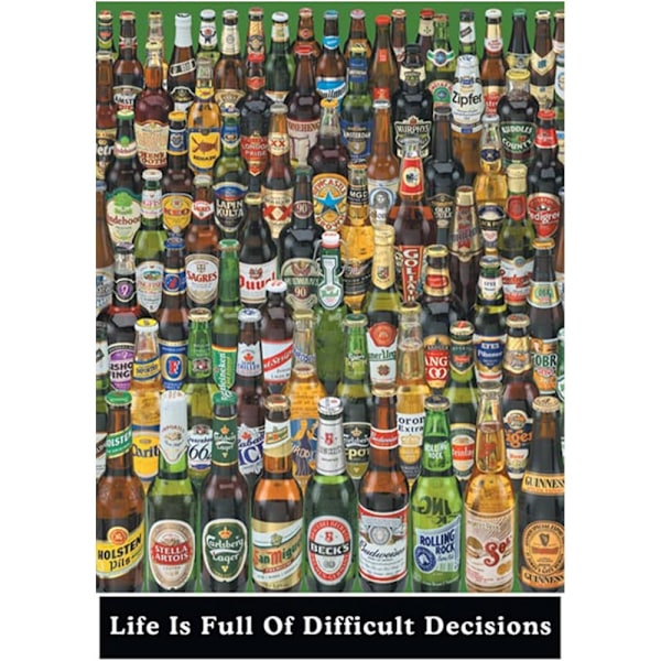 Beers Life Is Full Of Difficult Choices 2024 Poster 91,5 cm x 61 cm Multicoloured 91.5cm x 61cm x 0.1cm