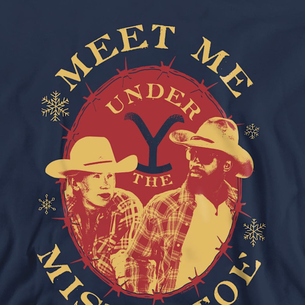 Yellowstone Unisex Vuxen Träffas Under Misteln Jul Navy L