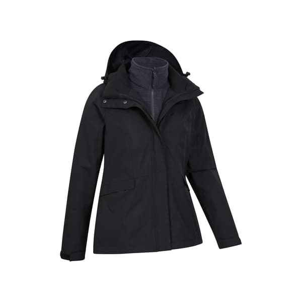 Mountain Warehouse Dam/Dam Thunderstorm II 3-i-1 Vattentät Black 8 UK