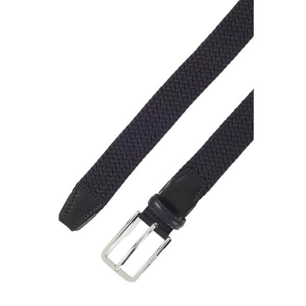 Boss Herrflätad läderkantbälte 105cm Svart Black 105cm