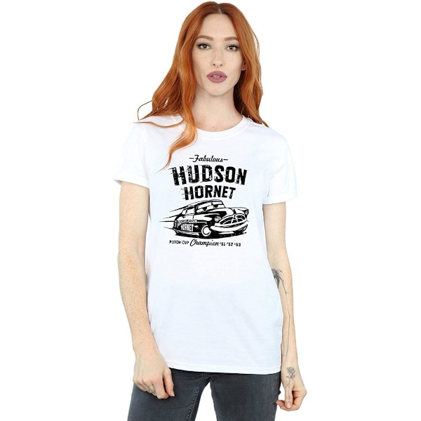 Cars Dam/Damer Hudson Hornet Bomull Boyfriend T-Shirt XL Vit White XL