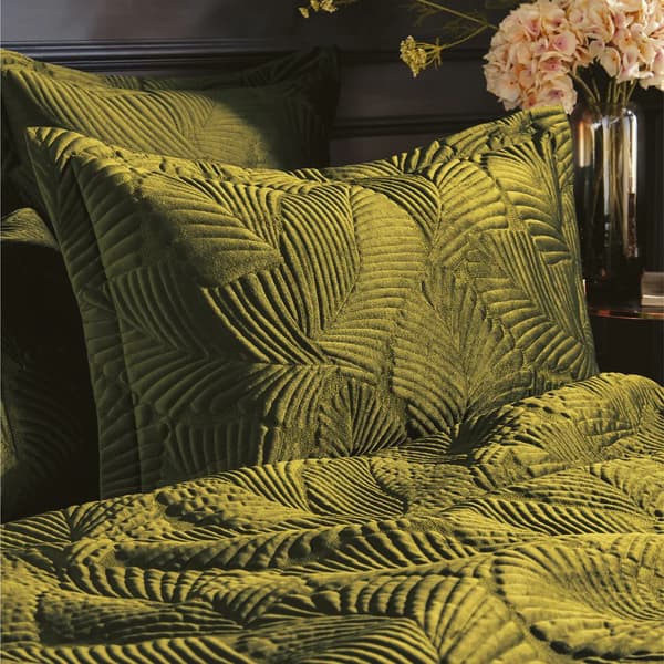 Paoletti Palmeria Sammet Quiltat Påslakanset Dubbel Moss Moss Double