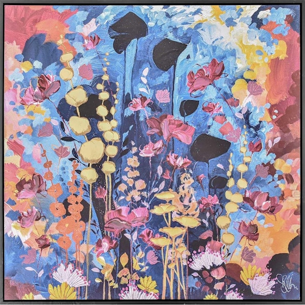 Susan Nethercote The Final Flush II Inramad duktryck 85cm x Multicoloured 85cm x 85cm