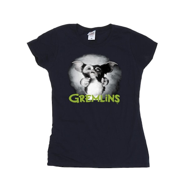 Gremlins Dam/Dam Scared Green Bomull T-shirt XL Marinblå Navy Blue XL