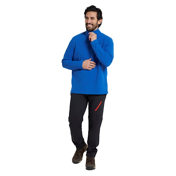 Mountain Warehouse Camber II Fleece Tröja med Halv Dragkedja Herr XXL Blå Blue XXL