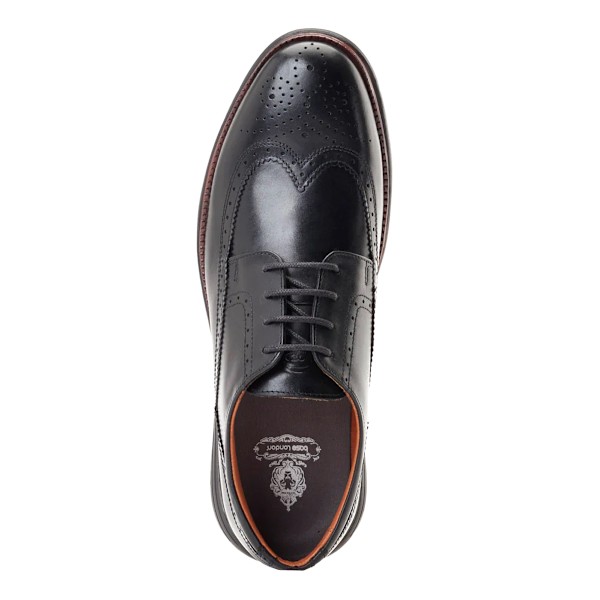 Base London Flight Läder Brogues för män 8 UK Svart Black 8 UK